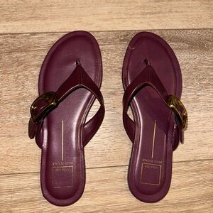 DOLCE VITA ROSSA SANDALS BURGUNDY LEATHER
